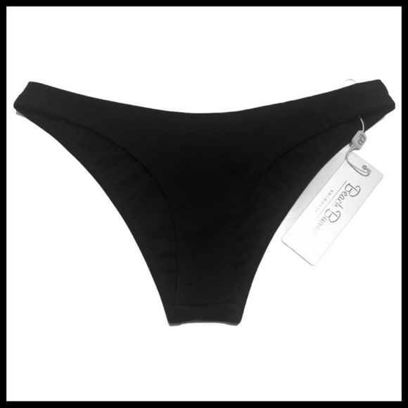 BEACH BUNNY Bikini Bottom in Black - Picture 1 of 4